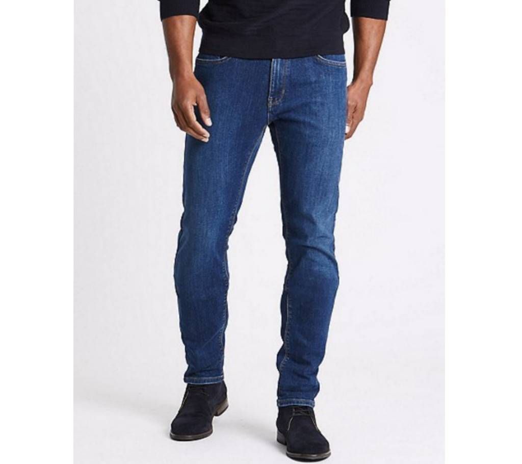 GENTS STRETCHABLE SLIM-FIT BLUE JEANS PANT