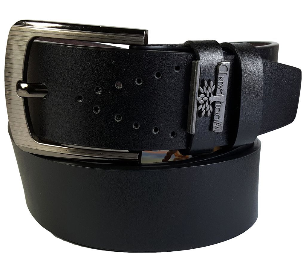 Black Casual and Formal Leather Belt for Men-0376BLT