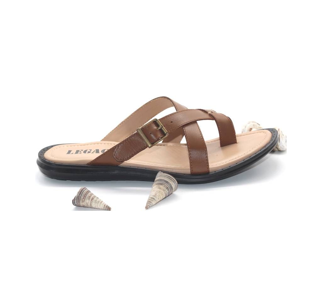 Menz Casual Leather Sandals LFL-015 Camel