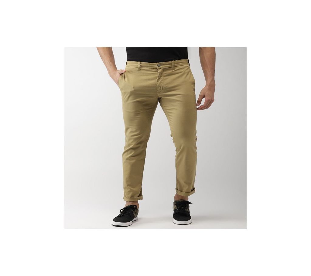 Slim fit gabardinne pant for men 