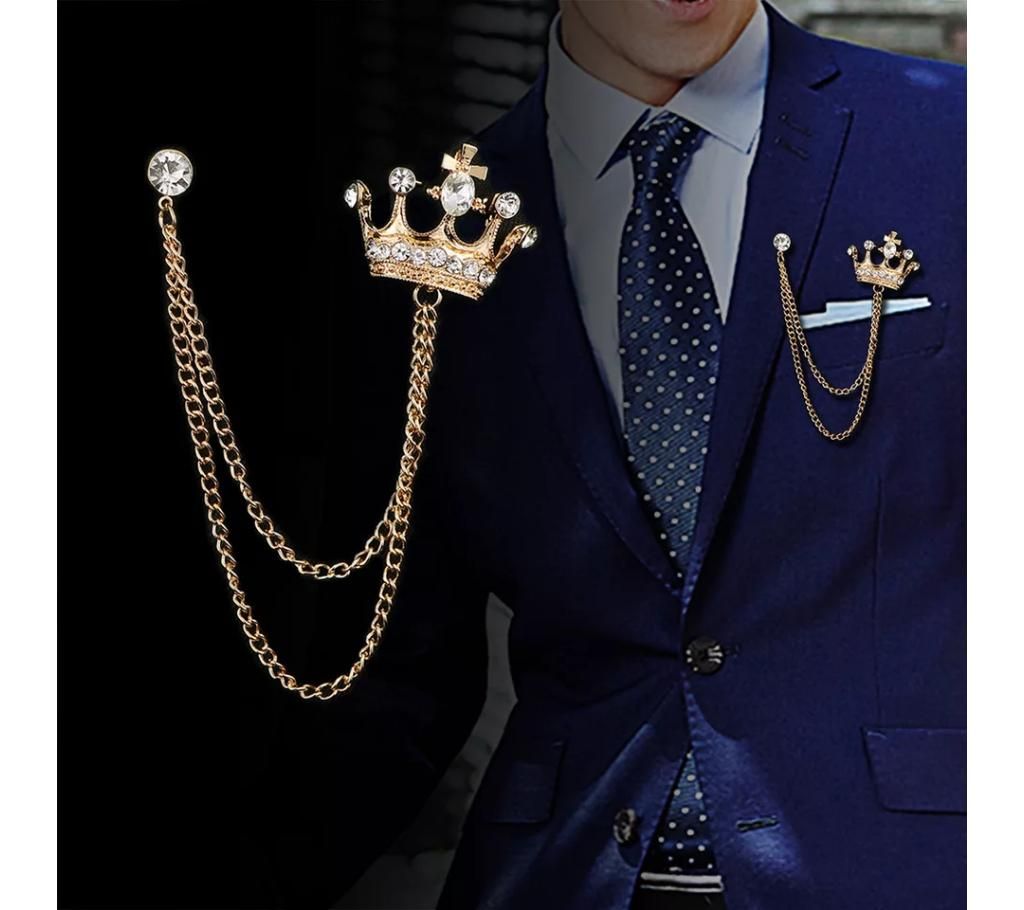 Suit Pin Crown (Gold)