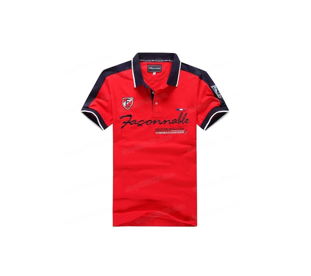 Mens Polo T-shirt RED 2
