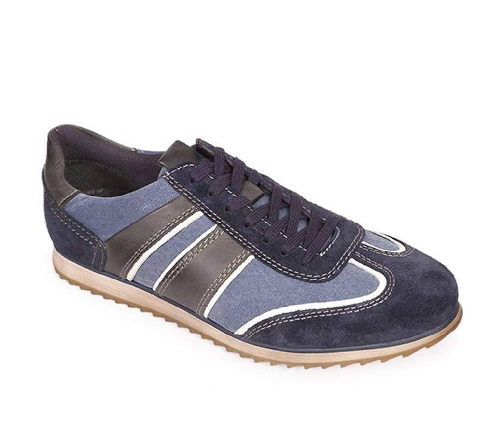 Maverick Men's Blue Suede Leather Casual Shoe

