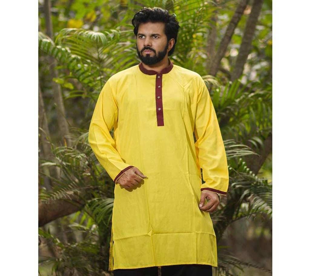 Gent's cotton semi long panjabi ds p-08