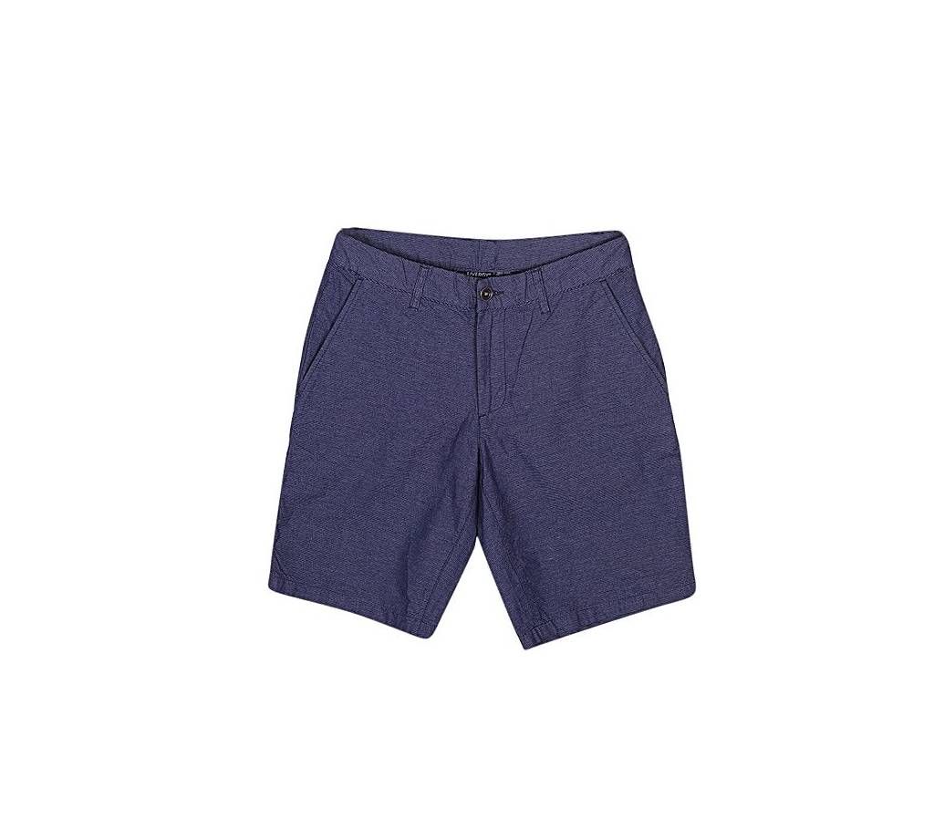 Light Blue Cotton Shorts for Men
