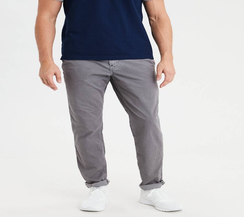 Gray Color Gabardine Pants