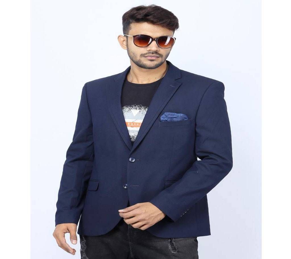 Angelo Litrico Slim Fit Casual Blazer - Navy Blue