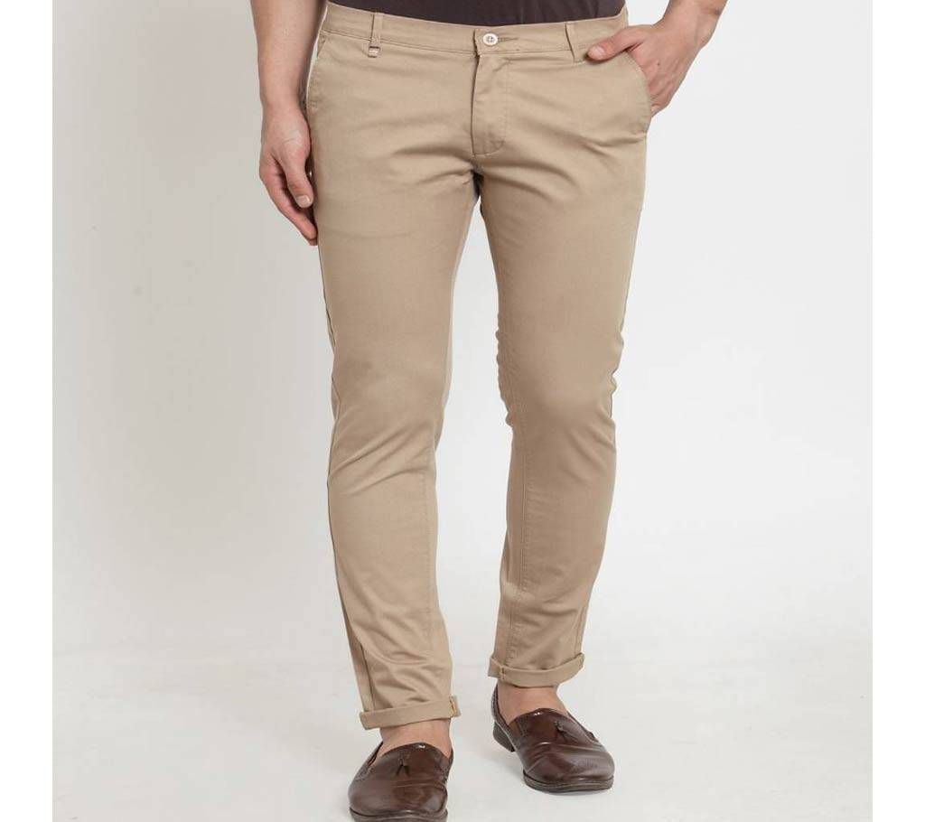 Men gabardine full pants Khaki Cream - 07 - Skinny