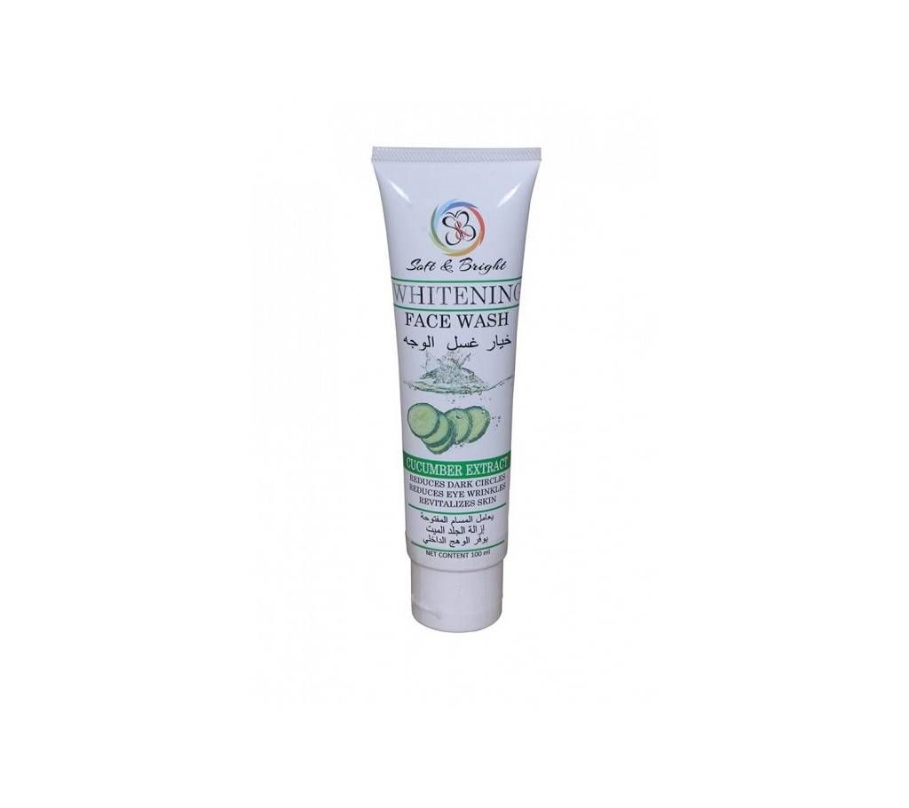 Soft & Bright whitening Face wash cucumber 120g (India)