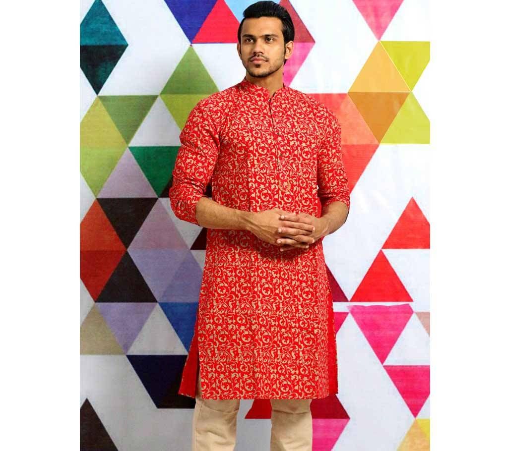 Men's Regular Fit Cotton Long Panjabi by Ritzy
