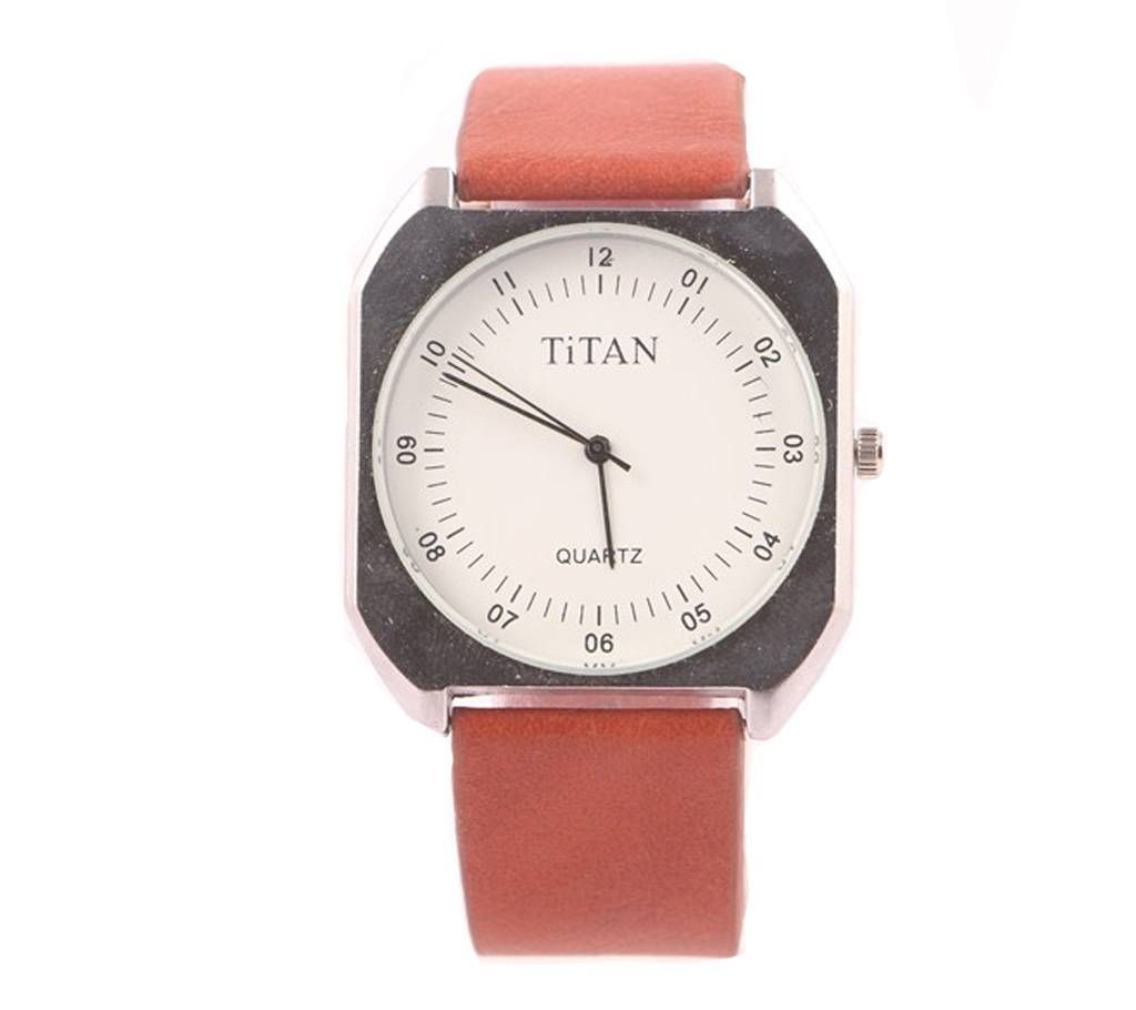 TITAN PU Leather Analog Wrist Watch for Men