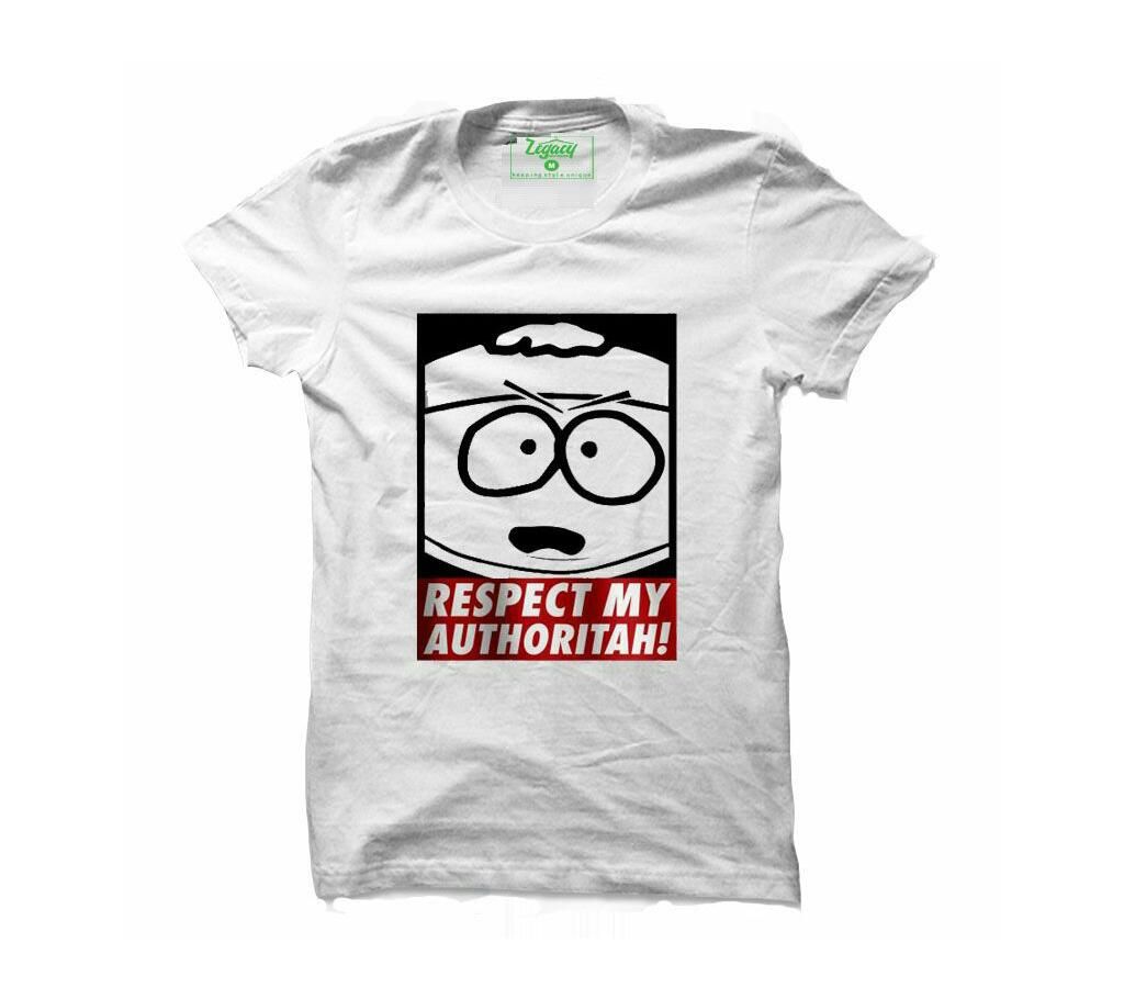 Summer T shirt Off white  with Respect My Authoritan Design 86