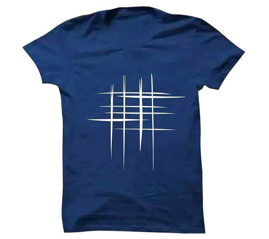 Schas Half-Slit Slim Fit Cotton T-shirt