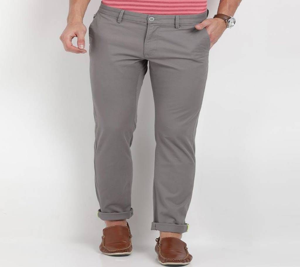 Dim Gray Regular Fit Gabardine Pant