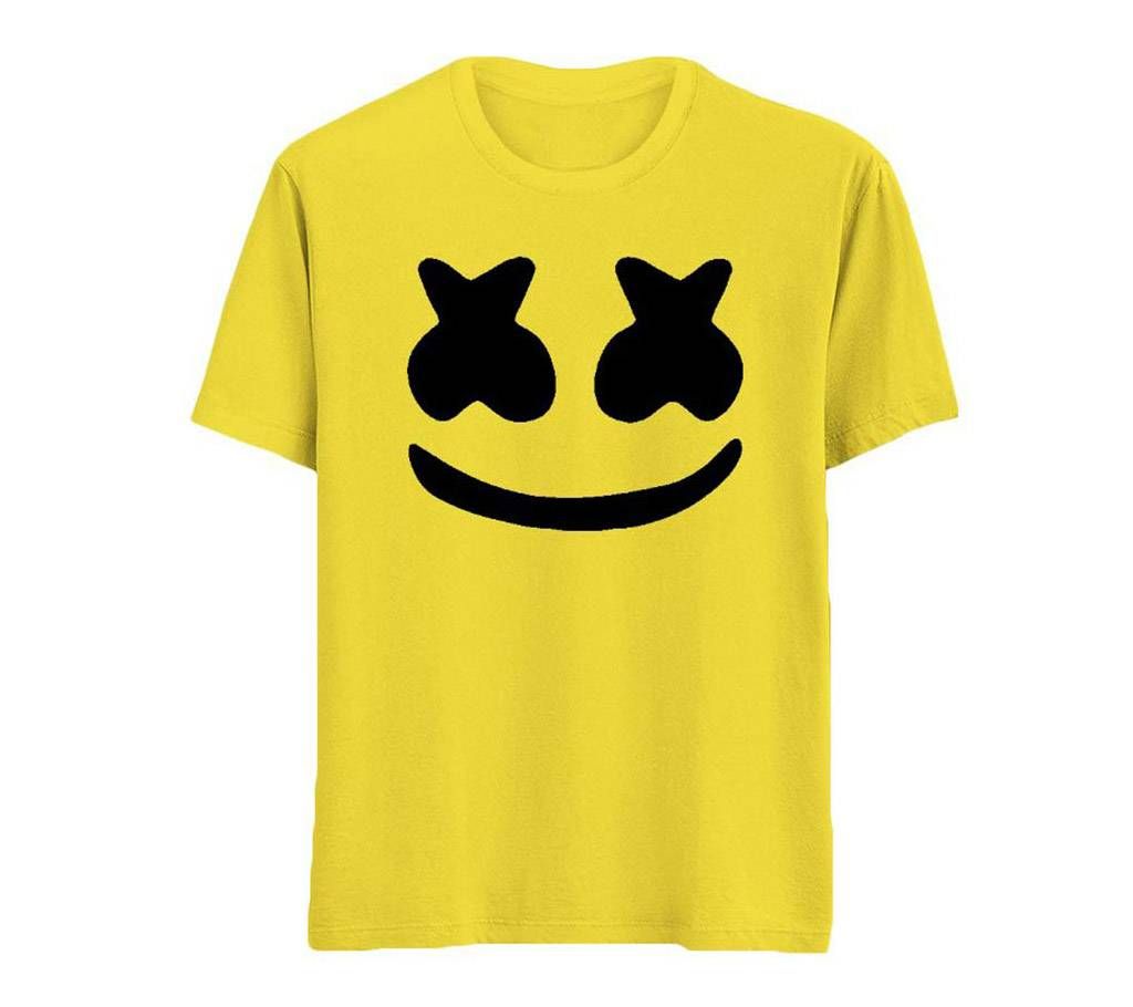 Marshmellow Mens Half-sleeve Cotton T-shirt - yellow-2