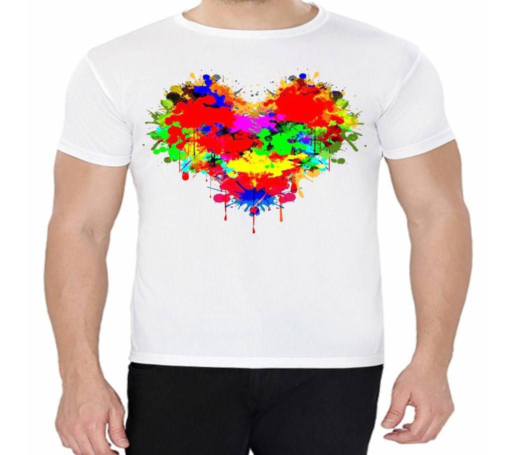 Colorful Love - Half Sleeve T-shirt For Men