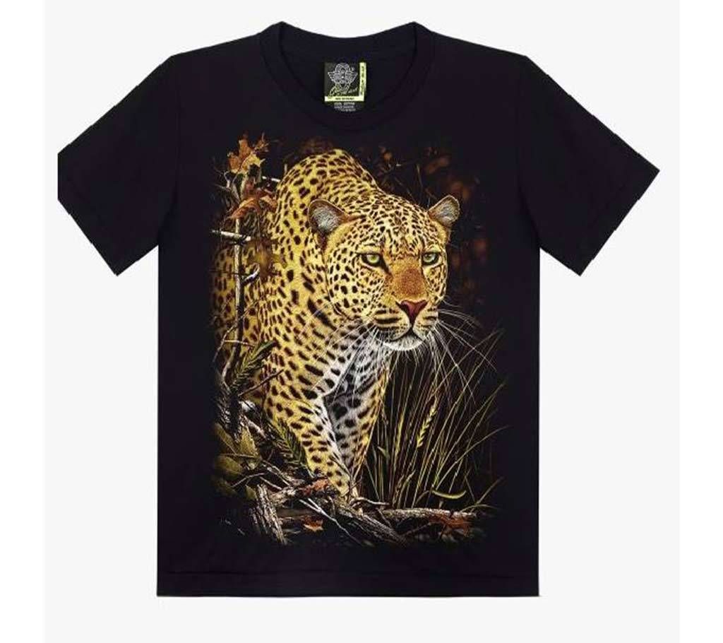 RADIUM FLASH LIGHTING HALF SLEEVES T-SHIRT ON LEOPARD IN THE JUNGLE
