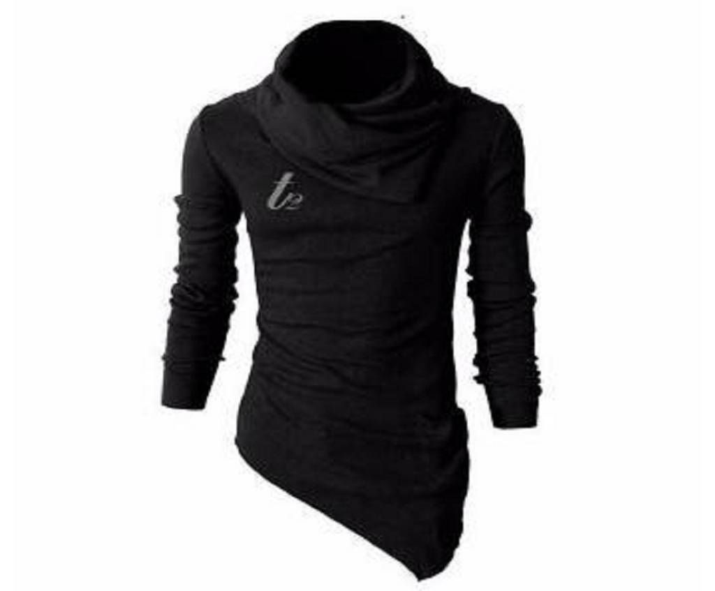 মেনজ ফুল স্লিভ Hi Neck T-শার্ট