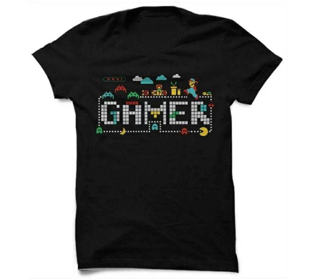 Gamer mens round neck t shirt 