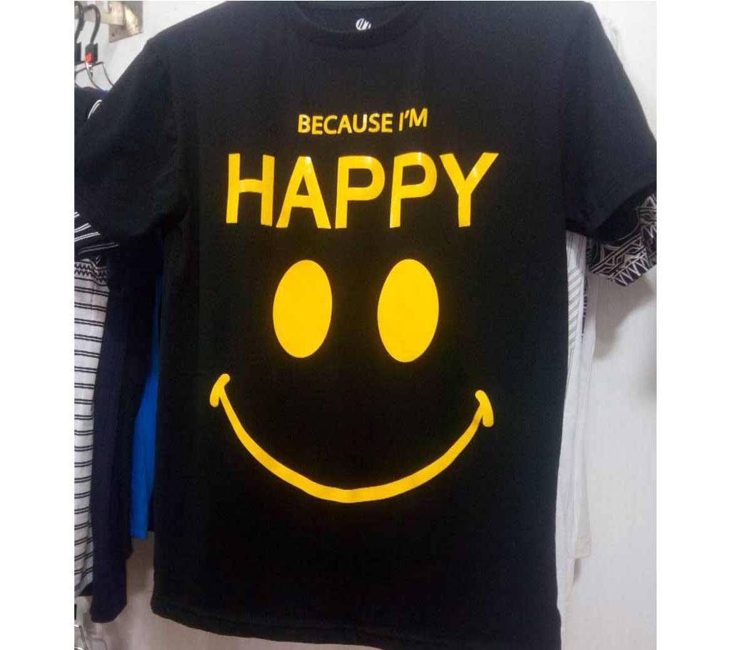 BECAUSE I'M HAPPY Menz Half Sleeve T-Shirt