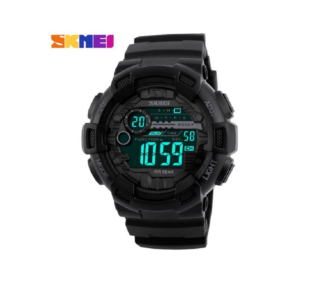 SKMEI 1243 Men Sports Watch - BLACK