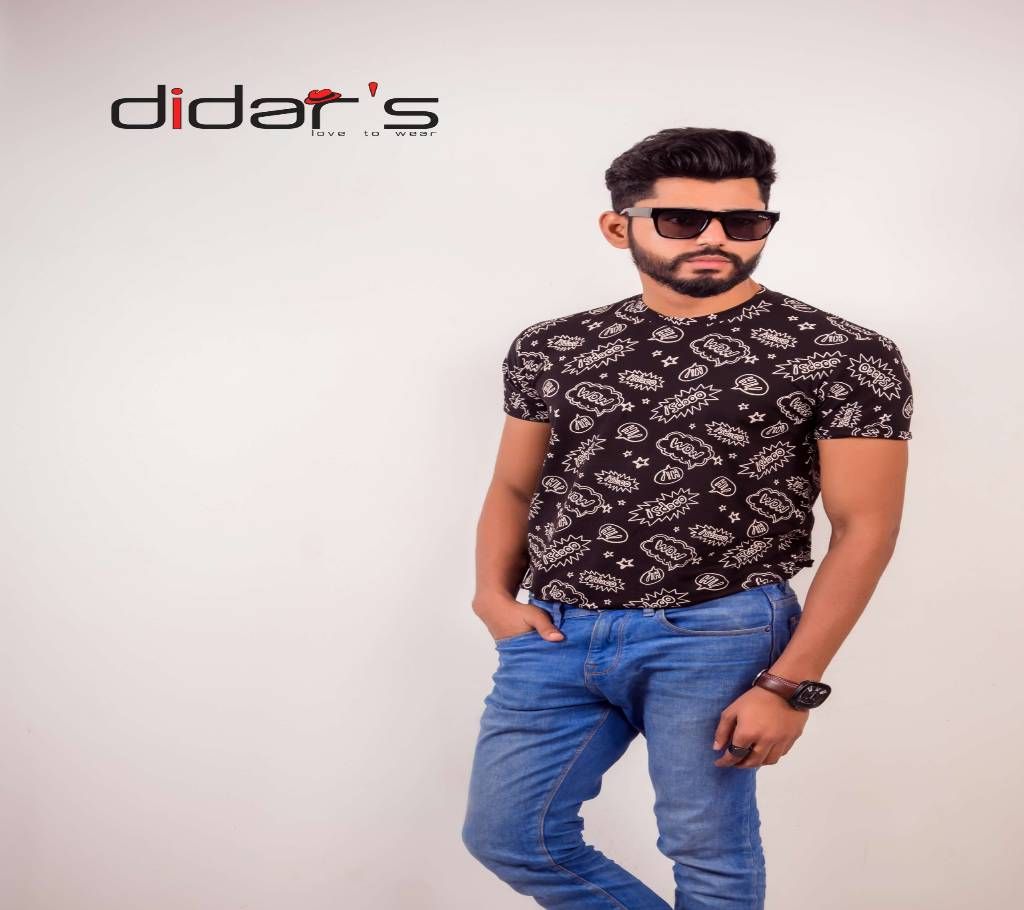 black all over print t-shirt