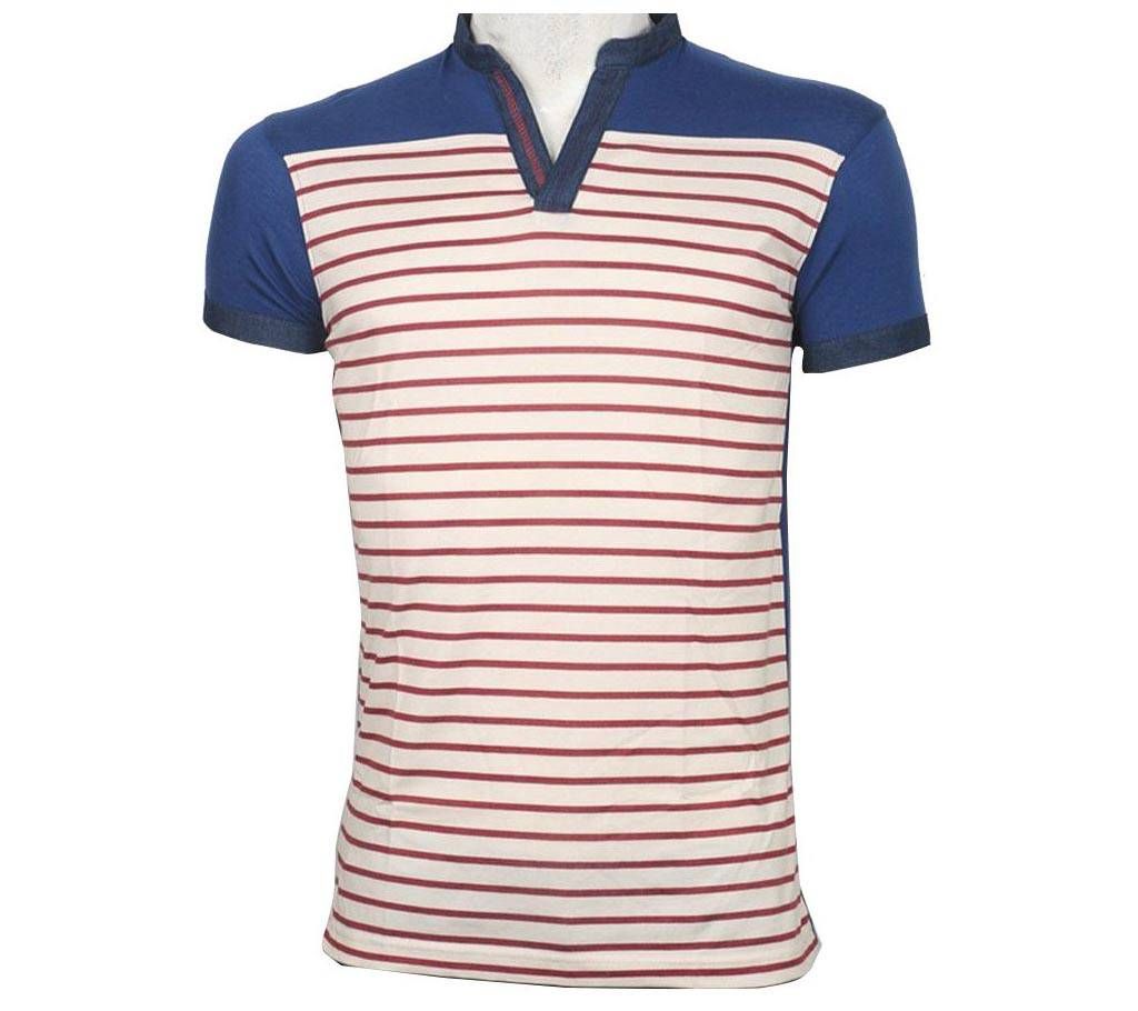 Ven neck polo shirt