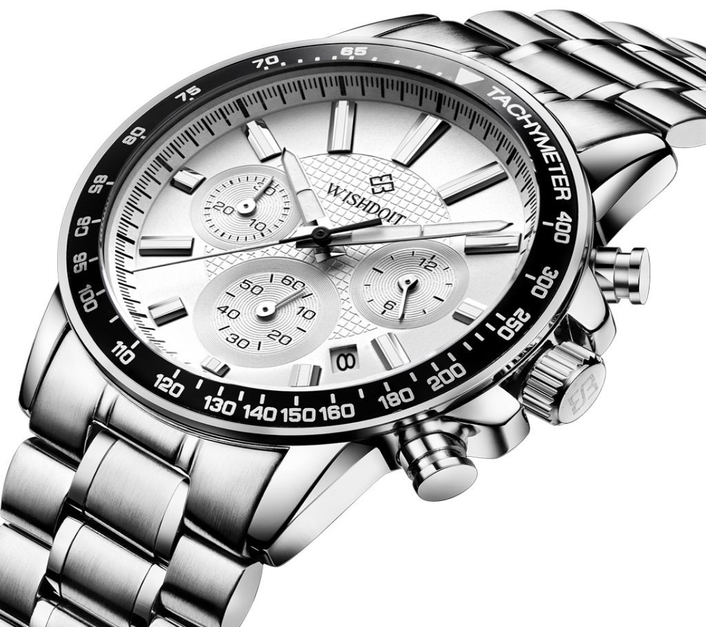 WISHDOIT Brand Multifunction Chronograph Quartz Watch Men Military Sport Wristwatch Male Clock relogio masculino.
