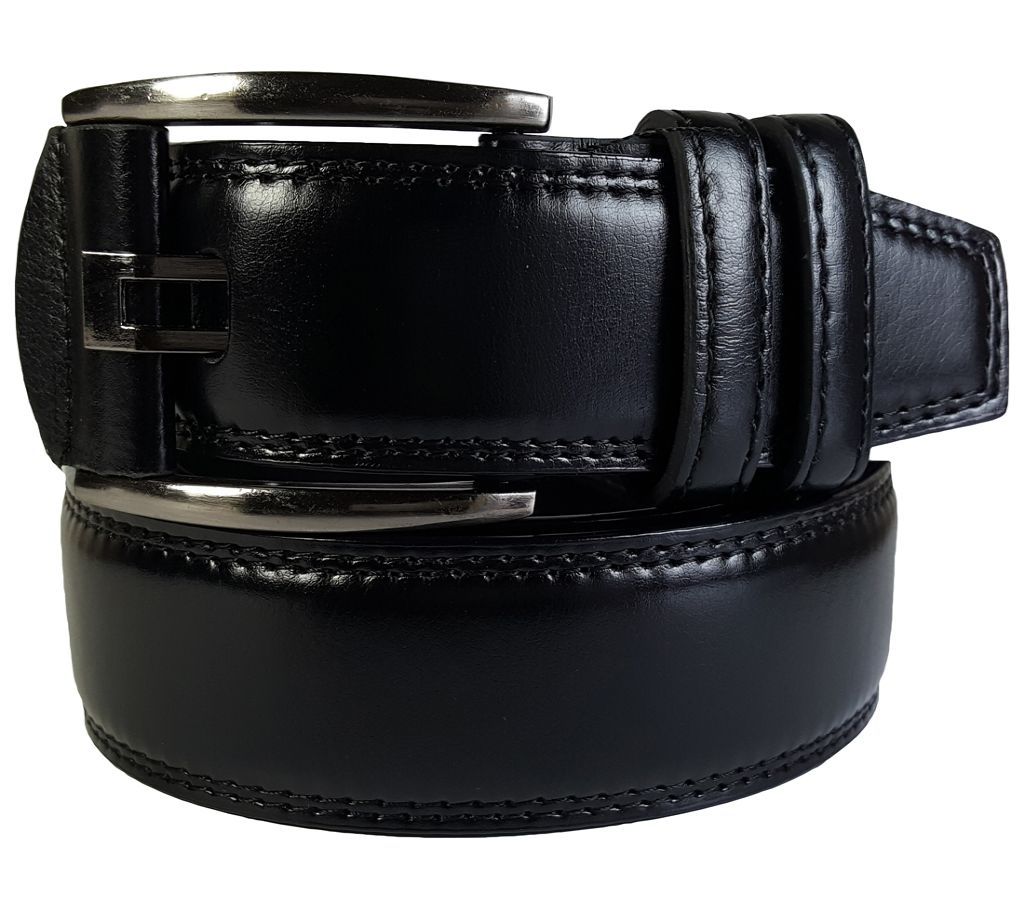 Black Casual and Formal Leather Belt for Men-0377BLT
