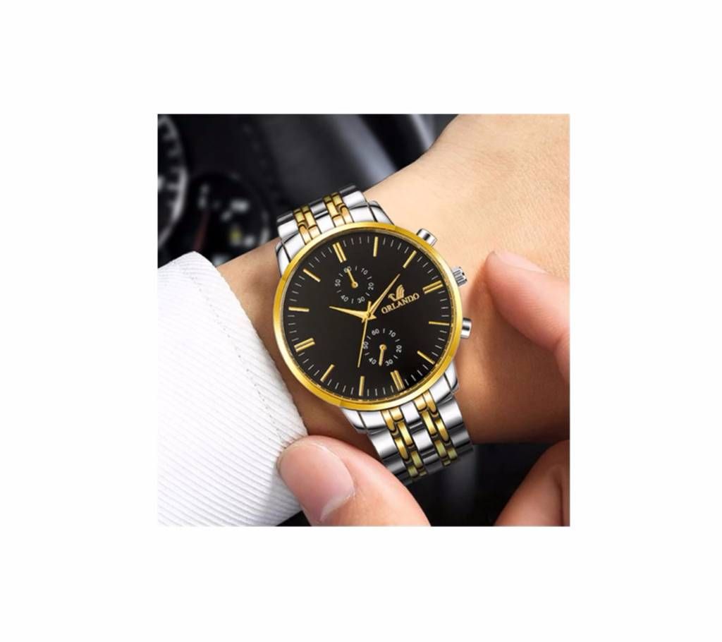 ORLANDO Luxury Analog Stainless Steel Watch For Men
