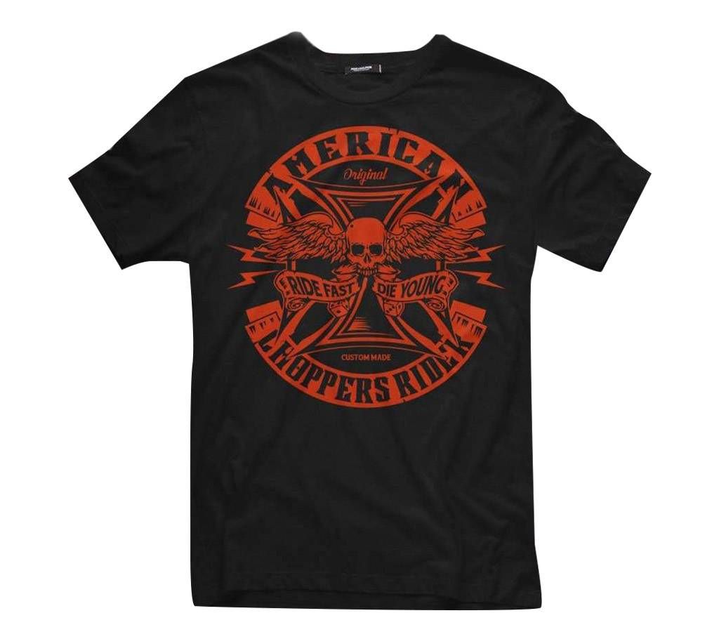 Mens America Choppers Rider Cotton Round Neck  t-shirt