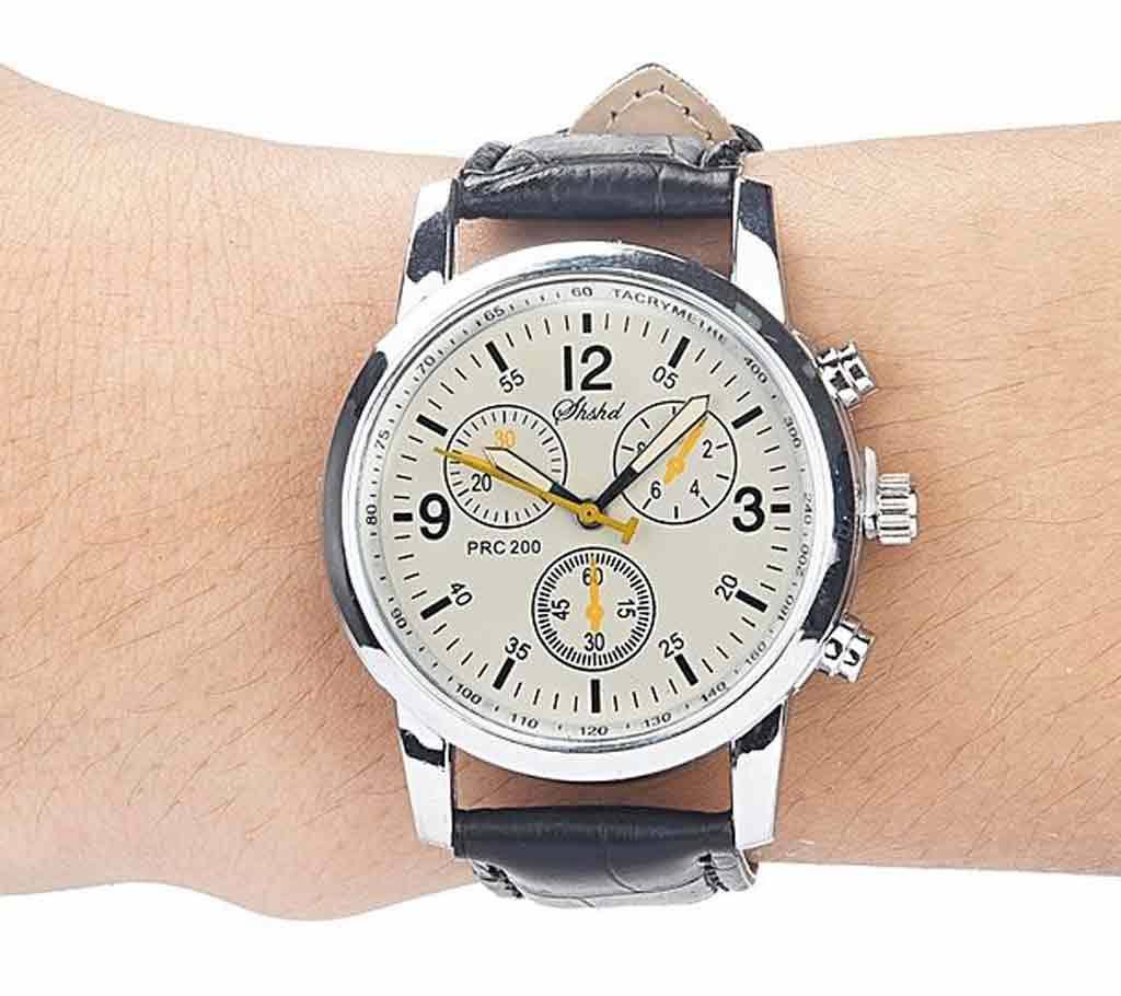 Blue-ray Glass Neutral Quartz Simulates Wrist Epidermal Leather Strap Watch