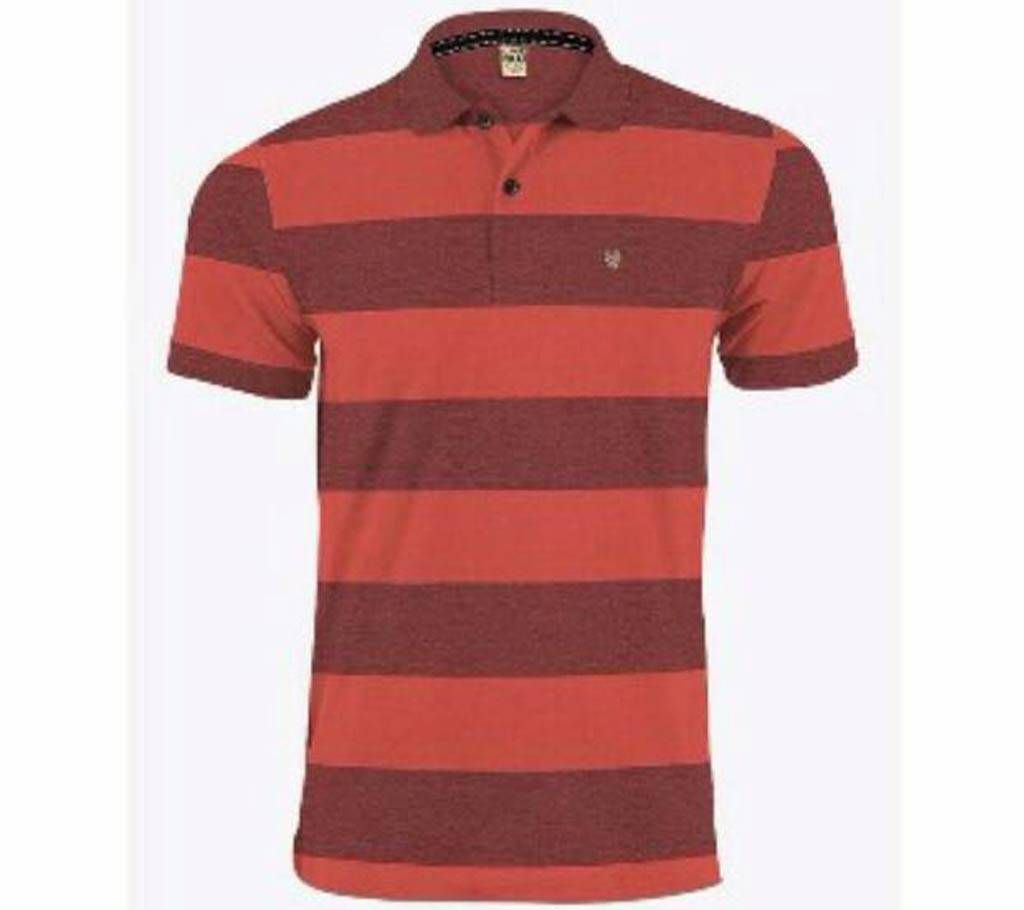 Police Menz Striped Polo Shirt - Copy