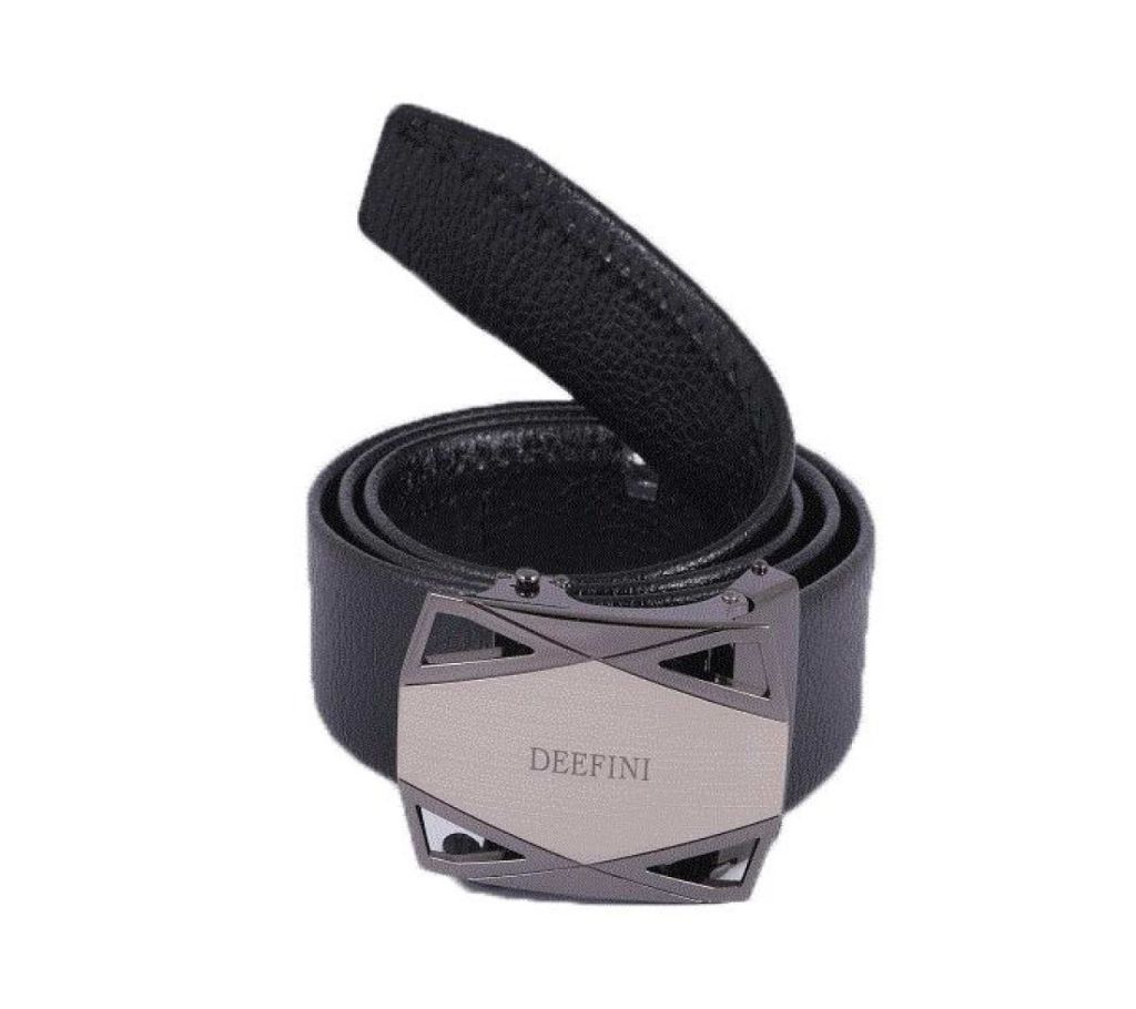 Black Artificial Leather Belt -For Man-CSB-111