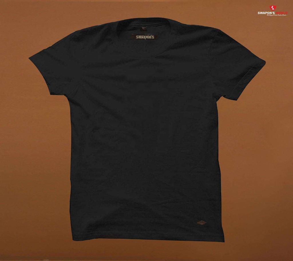 Half Sleeve Mens T-Shirt - Black**