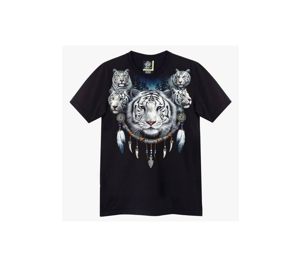 RADIUM FLASH LIGHTING HALF SLEEVES T-SHIRTS ON ORNAMENTED LEOPARD