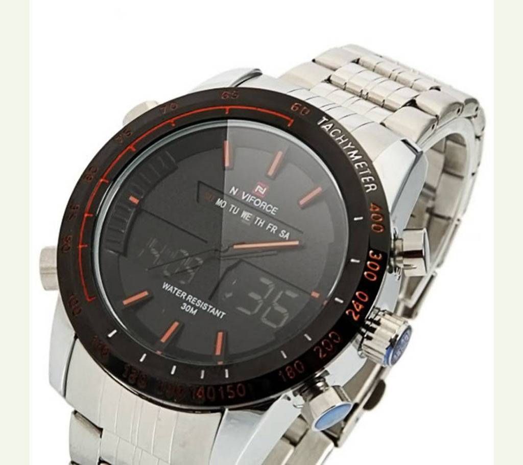 Naviforce 9024 Peculiar LED Display Quartz Wrist Watch 
