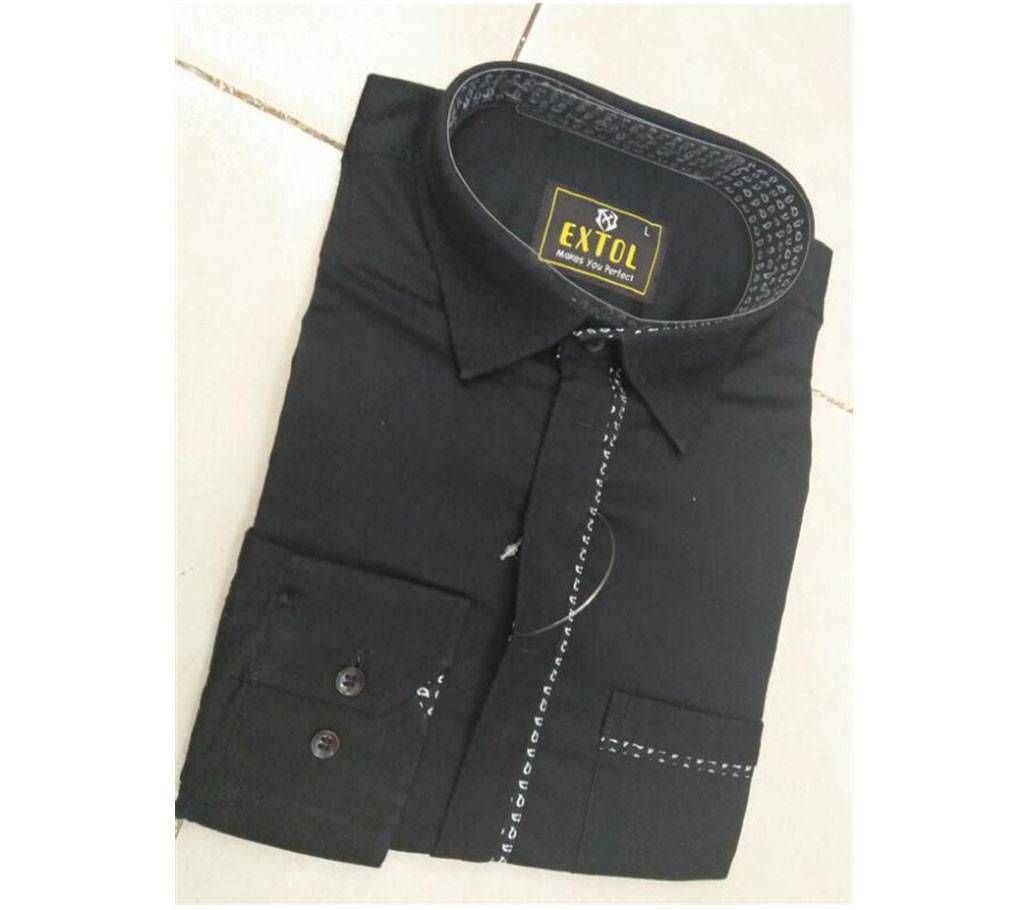 Full Sleeve Cotton Shirt - black monkey
