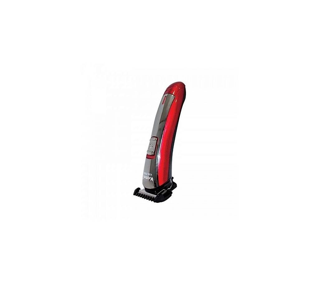 Kemei KM-7055 Trimmer 4 Different Size Clip - Red