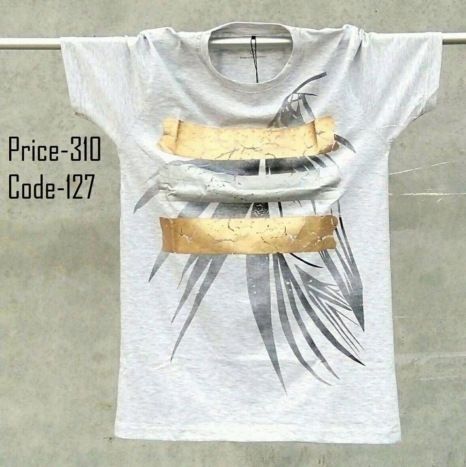 Feather Half Sleeve T-Shirt For Men