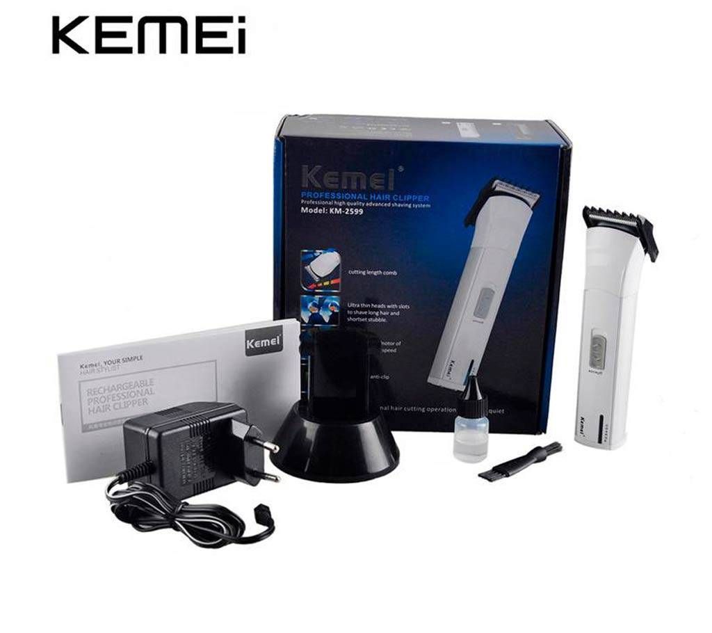 Kemei KM-2599 Rechargeable Hair Clipper Trimmer