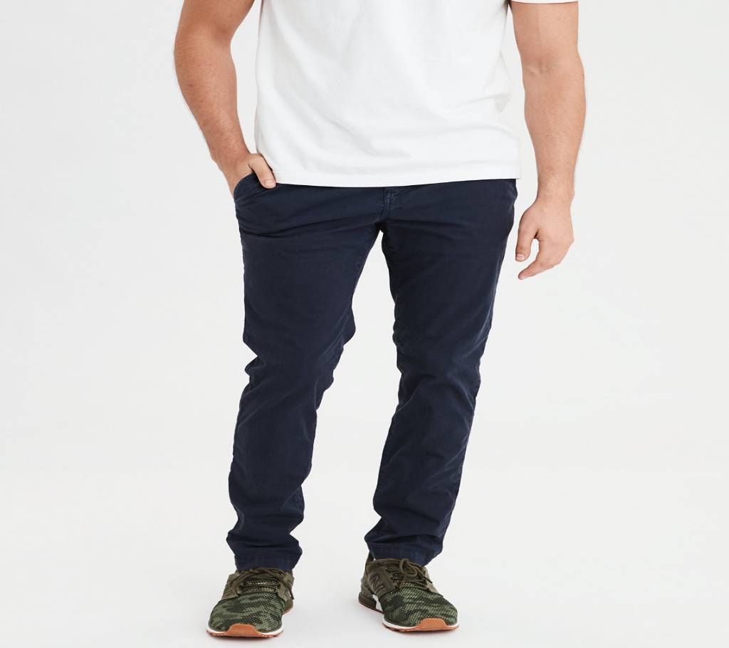 Navy Color Gabardine Pants