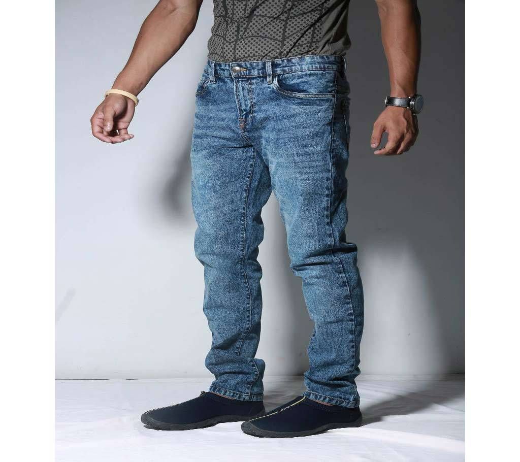 Stretchable Acid Wash Denim Jeans Pants for Men 