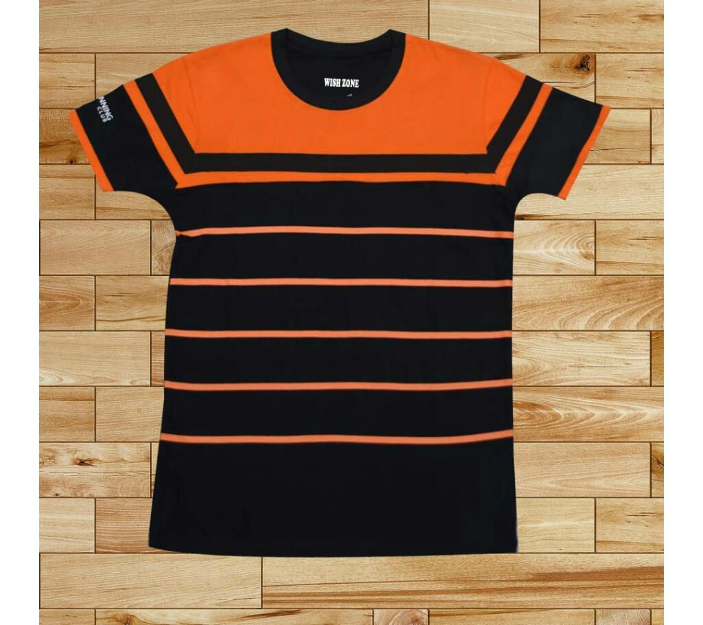 Men's Half Sleeve Striped Cotton T Shirts