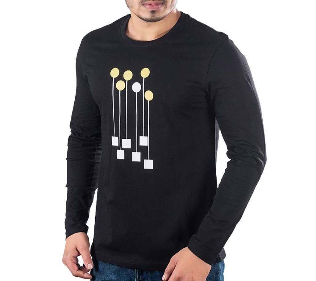 Mens Full Sleeve T-Shirt 43664 - BLACK