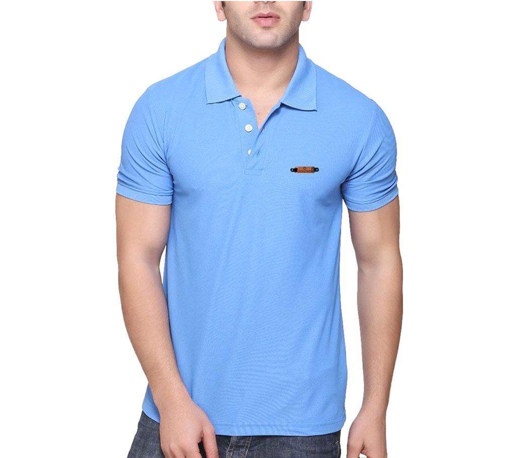 mens blu polu shirt