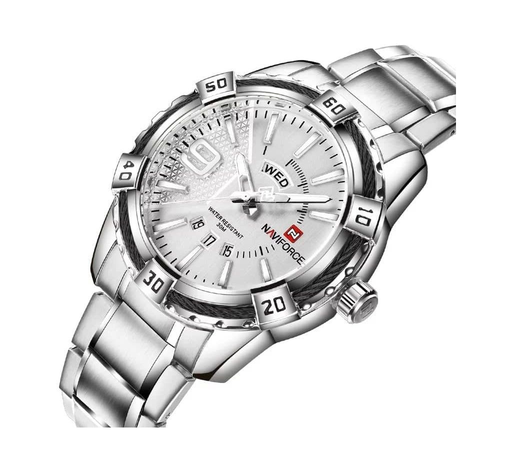 NAVIFORCE 9117 SILVER Stainless Steel WATCH FOR MEN