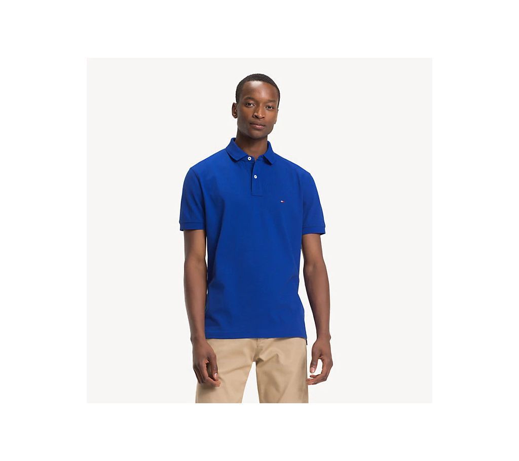 TOMMY COTTON REGULAR FIT POLO SHIRT-Blue