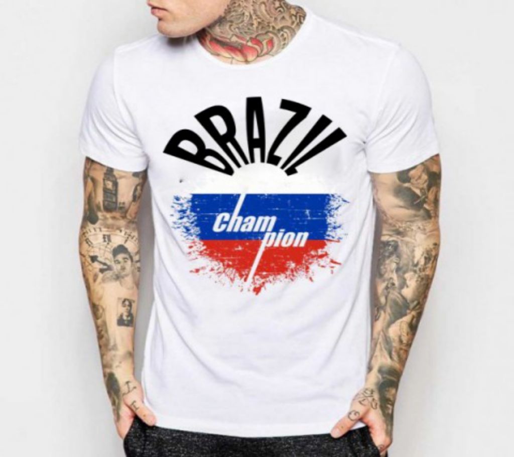 BRAZIL 2019 Half Sleeve Cotton T-Shirt For Men