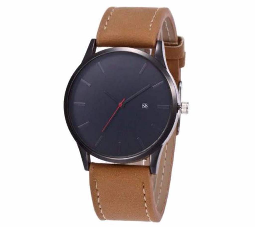 Retro Simple Leather Man Quartz Watches